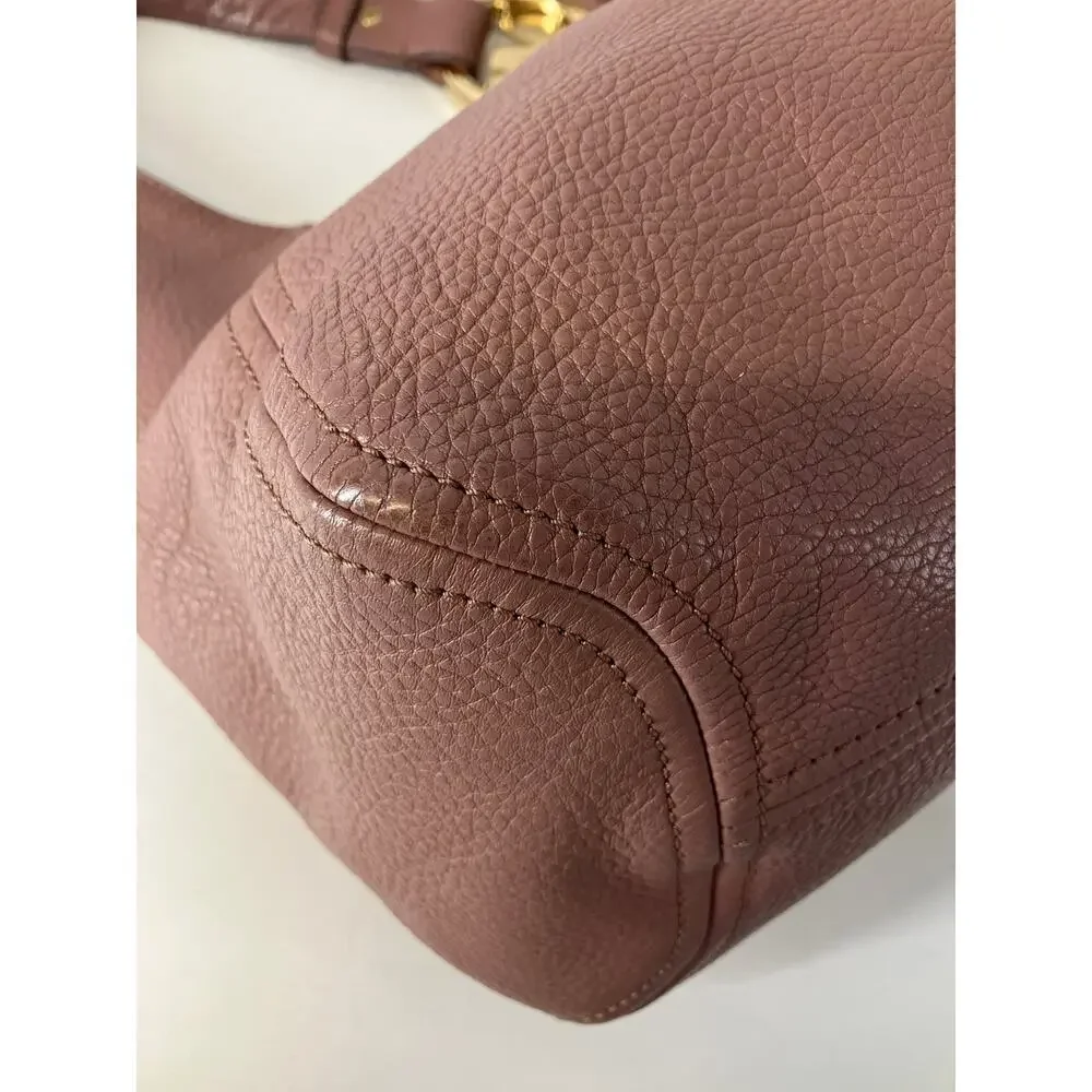 Michael Kors, large mauve leather shoulder bag